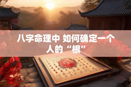 八字命理中 如何确定一个人的“根”