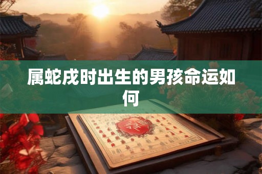 属蛇戌时出生的男孩命运如何