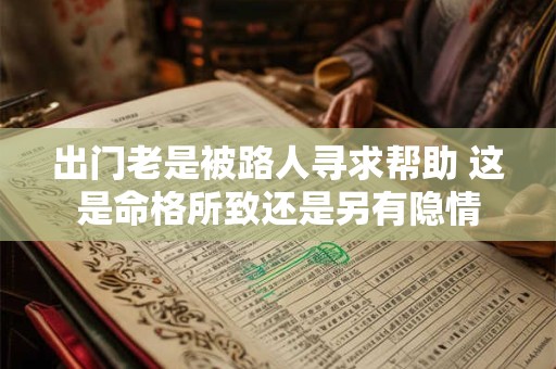 出门老是被路人寻求帮助 这是命格所致还是另有隐情