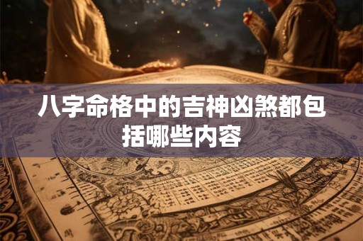 八字命格中的吉神凶煞都包括哪些内容