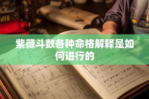 紫薇斗数各种命格解释是如何进行的