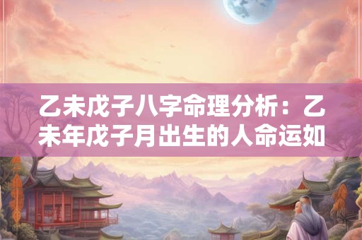 乙未戊子八字命理分析：乙未年戊子月出生的人命运如何