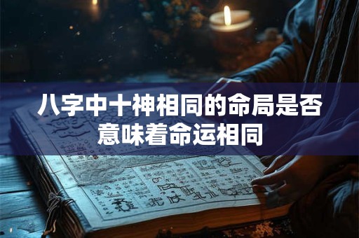 八字中十神相同的命局是否意味着命运相同