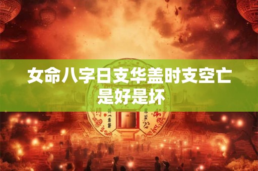 女命八字日支华盖时支空亡 是好是坏