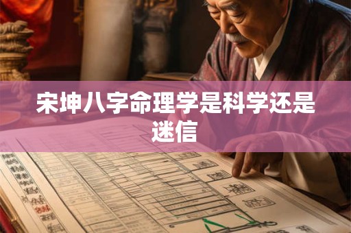 宋坤八字命理学是科学还是迷信
