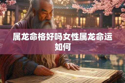属龙命格好吗女性属龙命运如何