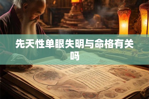 先天性单眼失明与命格有关吗