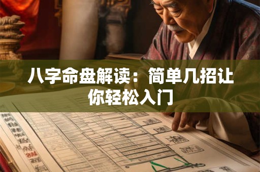 八字命盘解读：简单几招让你轻松入门