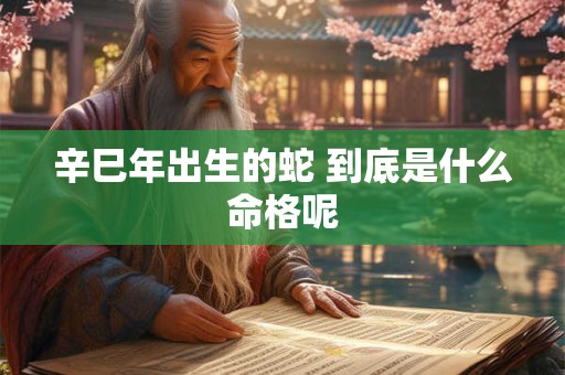 辛巳年出生的蛇 到底是什么命格呢