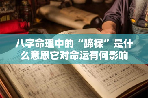 八字命理中的“蹄禄”是什么意思它对命运有何影响