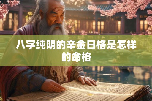 八字纯阴的辛金日格是怎样的命格