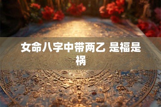 女命八字中带两乙 是福是祸