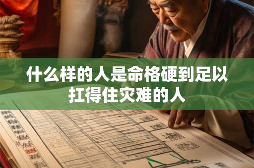 什么样的人是命格硬到足以扛得住灾难的人