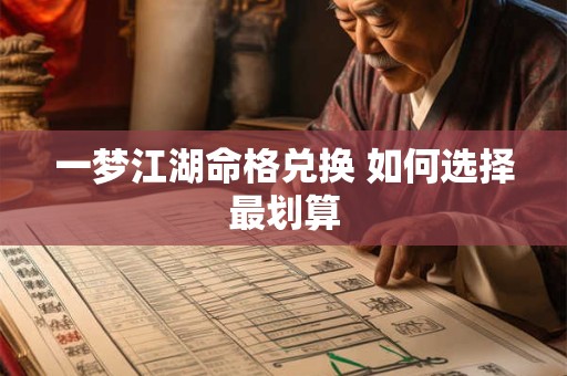 一梦江湖命格兑换 如何选择最划算