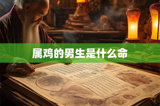 属鸡的男生是什么命