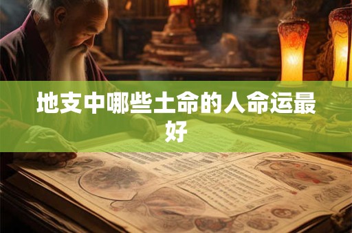 地支中哪些土命的人命运最好