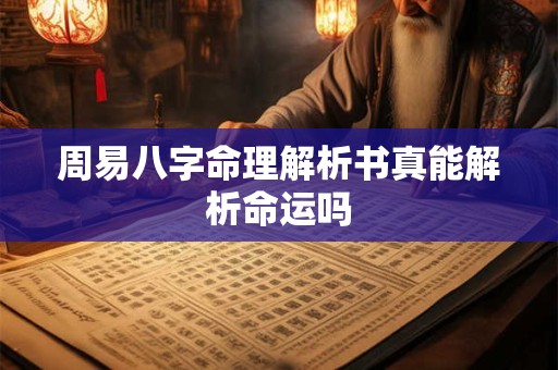 周易八字命理解析书真能解析命运吗