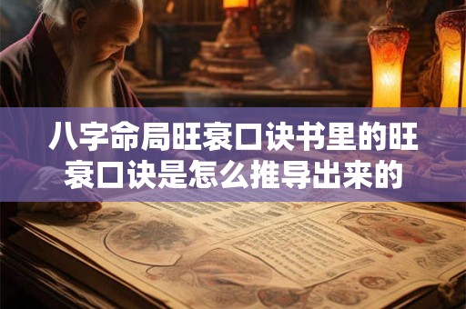 八字命局旺衰口诀书里的旺衰口诀是怎么推导出来的