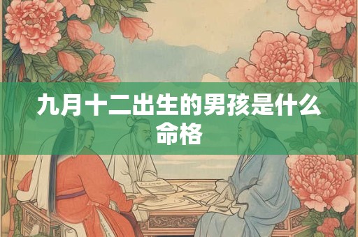 九月十二出生的男孩是什么命格