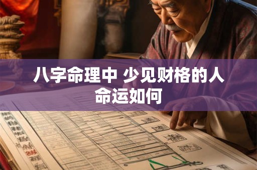 八字命理中 少见财格的人命运如何