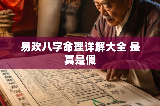 易欢八字命理详解大全 是真是假