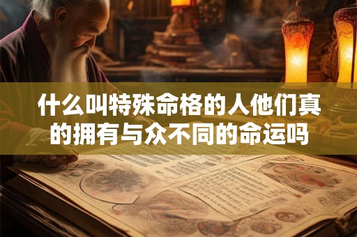 什么叫特殊命格的人他们真的拥有与众不同的命运吗