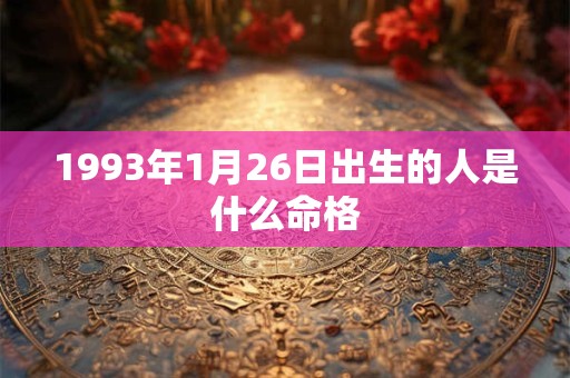 1993年1月26日出生的人是什么命格
