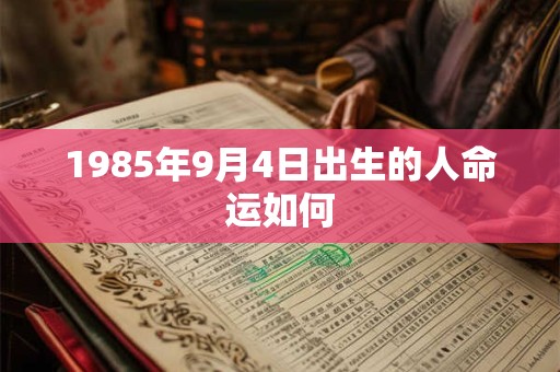1985年9月4日出生的人命运如何
