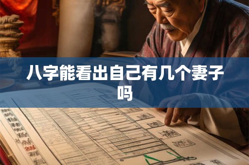 八字能看出自己有几个妻子吗