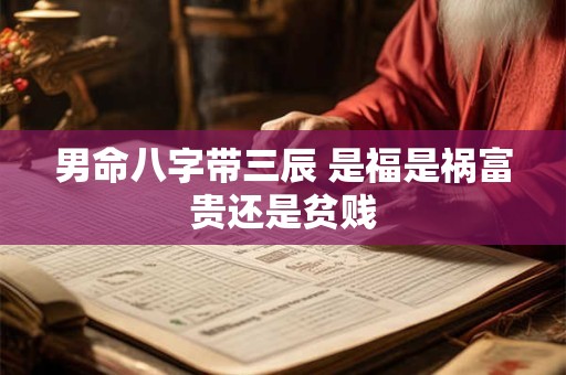 男命八字带三辰 是福是祸富贵还是贫贱