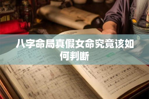 八字命局真假女命究竟该如何判断