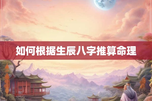如何根据生辰八字推算命理