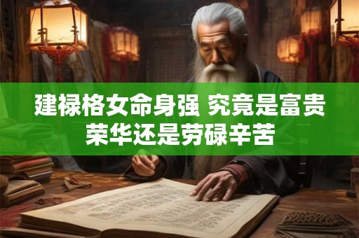 建禄格女命身强 究竟是富贵荣华还是劳碌辛苦