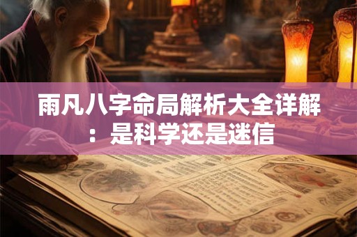 雨凡八字命局解析大全详解：是科学还是迷信