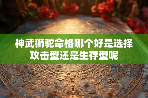神武狮驼命格哪个好是选择攻击型还是生存型呢