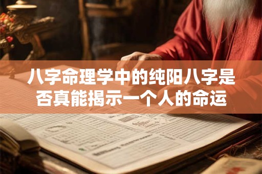 八字命理学中的纯阳八字是否真能揭示一个人的命运