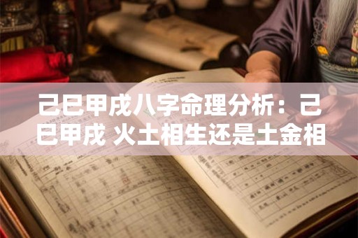 己巳甲戌八字命理分析：己巳甲戌 火土相生还是土金相生