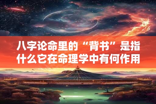 八字论命里的“背书”是指什么它在命理学中有何作用
