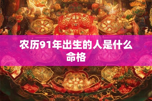 农历91年出生的人是什么命格