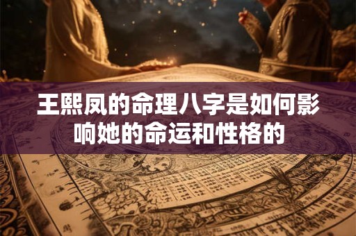 王熙凤的命理八字是如何影响她的命运和性格的