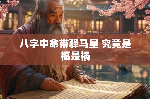 八字中命带驿马星 究竟是福是祸