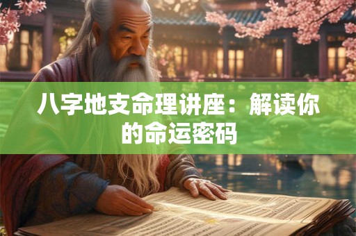 八字地支命理讲座：解读你的命运密码