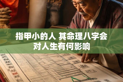 指甲小的人 其命理八字会对人生有何影响