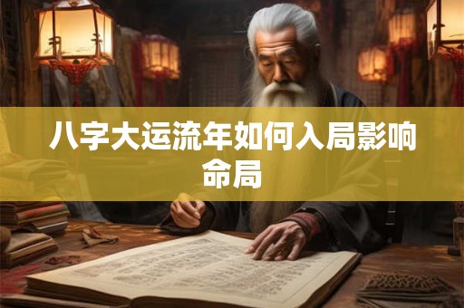 八字大运流年如何入局影响命局