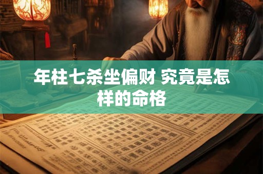 年柱七杀坐偏财 究竟是怎样的命格