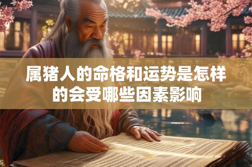 属猪人的命格和运势是怎样的会受哪些因素影响