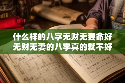 什么样的八字无财无妻命好无财无妻的八字真的就不好吗