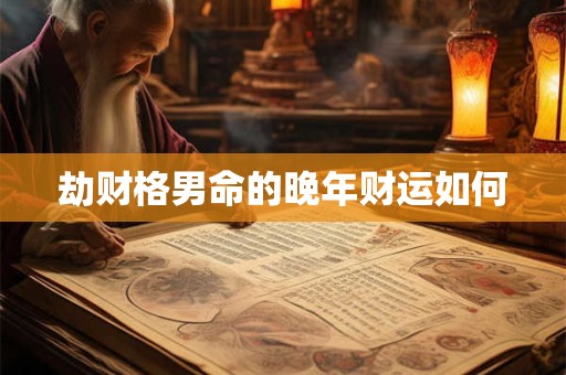 劫财格男命的晚年财运如何