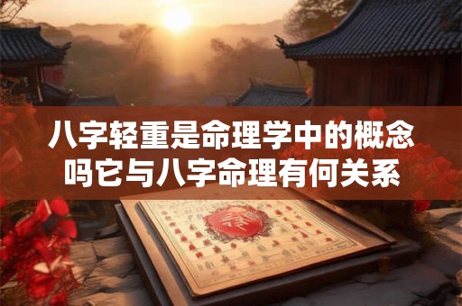 八字轻重是命理学中的概念吗它与八字命理有何关系
