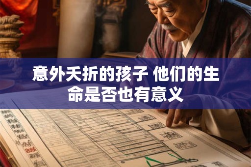意外夭折的孩子 他们的生命是否也有意义